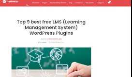 
							         Top 9 best free LMS (Learning Management System) WordPress Plugins								  
							    