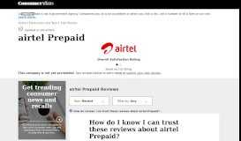 
							         Top 98 Reviews and Complaints about airtel Prepaid								  
							    