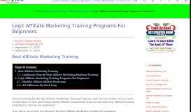 
							         Top Affiliate Marketing Training Programs For Beginners - Honest ...								  
							    