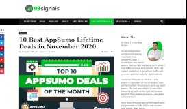 
							         Top AppSumo Lifetime Access Deals to Grab in August 2018 - 99signals								  
							    