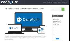 
							         Top Benefits of using Sharepoint as your Intranet Solution – Code A ...								  
							    