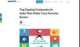 
							         Top Gaming Companies In India That Make Your Favorite Games								  
							    