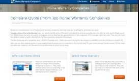 
							         Top Home Warranty Companies | Compare Now								  
							    
