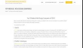 
							         Top Medical Web Design Companies | DesignCompaniesRanked								  
							    