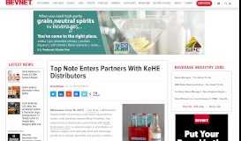 
							         Top Note Enters Partners With KeHE Distributors - BevNET.com								  
							    