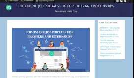 
							         TOP ONLINE JOB PORTALS FOR FRESHERS AND INTERNSHIPS								  
							    
