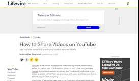 
							         Top Sites for Video Sharing on the Web - Lifewire								  
							    