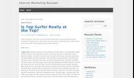 
							         Top Surfer login | Internet Marketing Reviews								  
							    