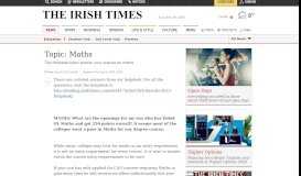 
							         Topic: Maths - The Irish Times								  
							    