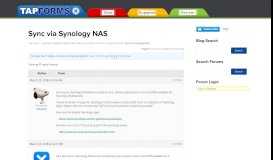 
							         Topic: Sync via Synology NAS — Tap Forms Organizer								  
							    