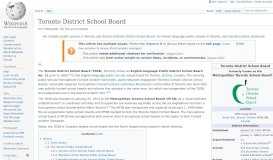 
							         Toronto District School Board - Wikipedia								  
							    