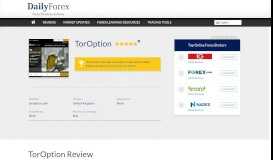 
							         TorOption Review – Scam Broker | DailyForex.com								  
							    