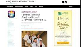 
							         Torrance Hospital IPA (THIPA) - Daily Breeze Readers Choice								  
							    