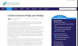 
							         Toshiba Enhances IPedge and VIPedge | BCStrategies								  
							    