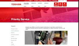 
							         Toshiba Priority Service | Toshiba								  
							    