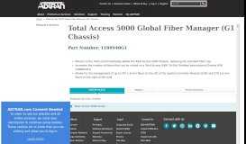 
							         Total Access 5000 Global Fiber Manager (G1 Chassis) - ADTRAN.com								  
							    