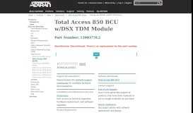 
							         Total Access 850 BCU w/DSX TDM Module - ADTRAN.com								  
							    