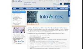
							         TotalAccess® Data Portal| Eurofins TestAmerica Laboratories								  
							    