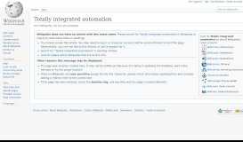 
							         Totally integrated automation - Wikipedia								  
							    