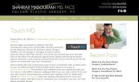 
							         Touch MD - Shahriar Mabourakh MD, FACS - Folsom Plastic Surgery								  
							    