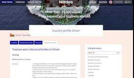
							         Tourism and cultural activities in Oman - Nordea Trade Portal								  
							    