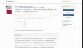 
							         Towards an Online Lab Portal for Inquiry-based STEM Learning at ...								  
							    