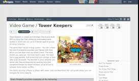 
							         Tower Keepers (Video Game) - TV Tropes								  
							    