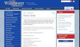 
							         Town Clerk | Winchester CT								  
							    