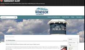 
							         Town News Center - Windsor, CO - Official Website								  
							    