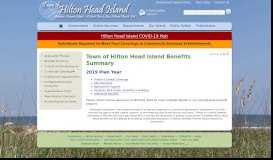 
							         Town of Hilton Head Island Benefits Summary								  
							    
