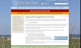 
							         Town of Hilton Head Island Employment Application Process								  
							    
