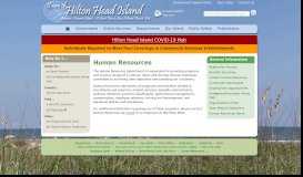 
							         Town of Hilton Head Island Human Resources Department								  
							    