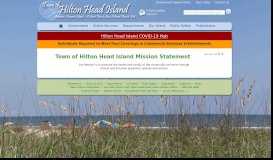 
							         Town of Hilton Head Island Mission Statement								  
							    