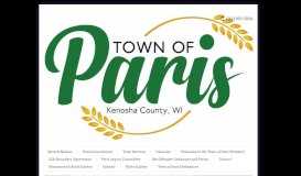 
							         Town of Paris | Kenosha County, Wisconsin								  
							    