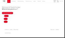 
							         Toyota Europe: Homepage								  
							    