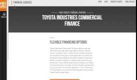 
							         Toyota Industries Commercial Finance | Financing for Toyota Forklifts								  
							    