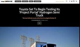
							         Toyota Set To Begin Testing Its 'Project Portal' Hydrogen Semi Truck ...								  
							    