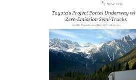 
							         Toyota's Project Portal Underway with Zero-Emission Semi-Trucks ...								  
							    