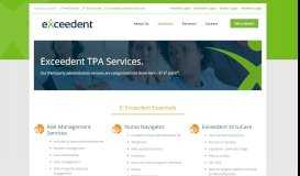 
							         TPA Services - Exceedent Health								  
							    