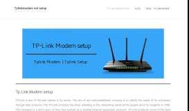 
							         Tplinkmodem.net | How to setup tplink modem router | Tplink ...								  
							    