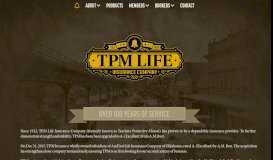 
							         TPM Life Insurance Company · Over 100 Years of Service								  
							    
