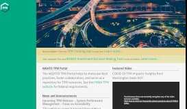 
							         TPM Portal – AASHTO Transportation Performance Management Portal								  
							    