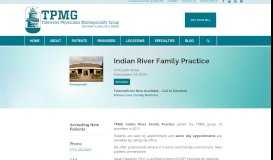 
							         TPMG Indian River Family Practice | Thomas Freeman, III, MD								  
							    