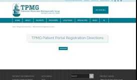 
							         TPMG Patient Portal - Tidewater Physicians Multispecialty Group								  
							    