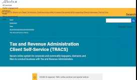 
							         TRA Client Self-Service (TRACS) | Alberta.ca - Government of ...								  
							    