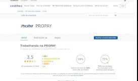 
							         Trabalhando no perfil e informações da empresa PROPAY | Catho								  
							    