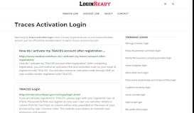 
							         Traces Activation Login — Sign in to Account								  
							    