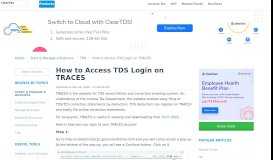 
							         TRACES | How to get Access TDS Login on TRACES Website								  
							    