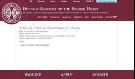 
							         Track & Field at Cheektowaga Relays | Buffalo Academy of the Sacred ...								  
							    