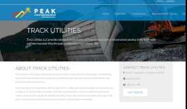 
							         Track Utilities | Peak Utility Services Group								  
							    